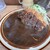 キッチン南海 - 料理写真:▪️【カツカレー800円】
          「こんもり」盛られた少し硬めのご飯に、キャベツと少量のカイワレ❗️薄めのカツに漆黒のカレーがザッと広がります‼️
          ルーの黒さが印象的なカレーですね。湯気が凄い❤︎熱々ですね。
