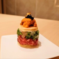 恵比寿 うしみつ - ひと口の幸せ　和牛のパイキャビユッケ