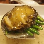 清粥小菜　明 - 徳島産 鮑の柔らか煮 髪菜入り上湯スープ