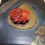 鮨 子都菜 - 追加でいただいた まぐろの目の周りのお寿司