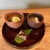 手打そば 千喜知庵 - 料理写真:一杯セット　左上より　アコウ刺身の出汁漬け、イカ塩辛、奈良漬け