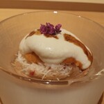 江戸焼肉 - 新玉葱、毛蟹、雲丹