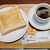 カフェチャオプレッソ - 料理写真:プレーントーストとカフェ アメリカーノ