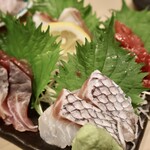 魚と酒 はなたれ - くえ入り魚塊５点盛り合わせ