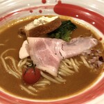 Ebi Maru Ramen - バゲットにスープを絡めてヒタヒタで食べるとうまい♪