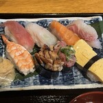 居酒屋もっこす - 寿司•天ぷら定食の寿司8種
