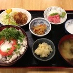 Tori ichi - 春定食はじめました！今年は山芋しらす丼です。トッピングも3種類からお選び頂けます。