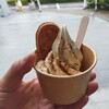 カクキュー - 家康公の味噌ソフトクリーム(400円)