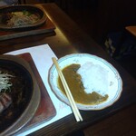 志喜亭 - 選択のインド風カレー　何時も美味しいのでこれを選択してしまいます