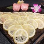 名古屋焼肉きらく - スーパーネギタン塩と上タン