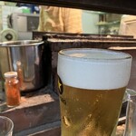 大倉山もつ肉店 - 生ビール（中）