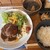 御食事処 濱松屋 - 料理写真:デミハンバーグ150g、半盛りライス