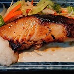 Irikin - 入金 ＠日本橋 ランチ ぎんだら西京焼きセットの西京味噌が染み脂が乗ったとろける食感の銀鱈