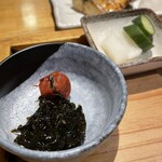 人形町 田酔 - 海苔の佃煮、梅干、香の物