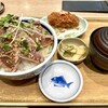 Tsukiji Shokudou Genchan - 初鰹の山葵塩麹漬け丼と桜エビのグラコロセット