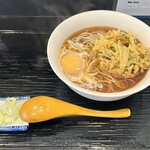 Soba Udon Wa - かき揚げ天そば+たまご