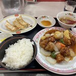 餃子の王将 - 酢豚定食