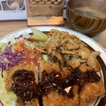 Youshokunomisebun - Aランチ チキンカツと豚ロースの焼肉