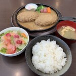 ケイズキッチン - ダブルハンバーグランチ（ジャポネソース・ご飯大盛り無料）　１３５０円