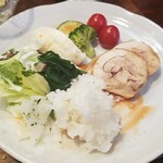 キッチン ブルー グローブ - 再び、ワンプレート