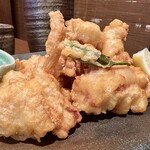 Koshitsu Izakaya Hakata Yakitori Makinosuke - 大山鶏もも肉の天ぷら