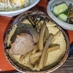 山宝 - 香り豚の肉汁うどんセット1500円