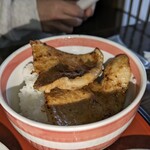 山宝 - 香り豚の肉汁うどんセット1500円