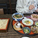 山宝 - 香り豚の肉汁うどんセット1500円