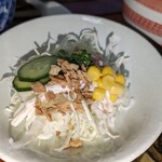 山宝 - 香り豚の肉汁うどんセット1500円