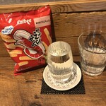 麹町いづみや しろ - カルビーかっぱえびせん ・栄光富士 愛山 純米大吟醸無ろ過生原酒