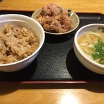 大助うどん - 料理写真:唐揚げうどん定食A 味飯大盛
