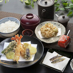 Tempura Tsuna Hachi - 季節ランチ　　若あゆと季節野菜定食