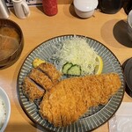 Kurobuta Tonkatsu Horiichi - 黒豚ロース&ヒレカツ定食 130g +90g(1,900円)