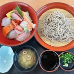 Resutoran Choukai - 海鮮丼と本郷そばセット