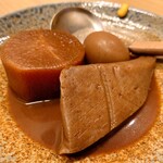 246148646 - 味噌おでん大根(198円)味噌おでん玉子(198円)味噌おでんこんにゃく(198円)