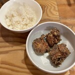 オカモト醤油ヌードル - 唐揚げライスセット