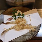 天ぷら 大樹 - ひげ天にんにく♪2つで300円めっちゃ旨い!(^^)!