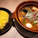 Taiga Kare - ・プルプル牛筋カレー(裏虎のスープ+辛さ2.5＋ライス普通)1400円