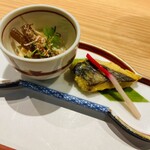 Sushiya Suzou - サワラ焼きと姫筍和物