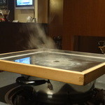 ステーキハウス 村岡 - 湯気がゆらゆら～