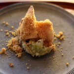 京都和久傳 - たけのこ天　からすみ