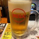 鳥貴族 - メガ金麦　※久々に鳥貴族に来ました！まずは金麦から