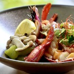 Steamed lobster with tom yum goong sauce