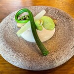 九〇萬 - うど、がんそく、そら豆 白和え