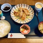 馳走かかしや - 日替膳(油淋鶏)(800円)