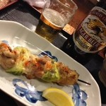 みちのく - 料理写真:１本からオーダーできる焼き鳥は、値段の割りにボリュームがあります。（ねぎま）