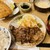 有楽町うまやの楽屋 - 料理写真:アジフライと牛タン定食