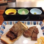 蟹遊亭 - 特選飛騨牛ロース薄焼き　ヒレステーキ