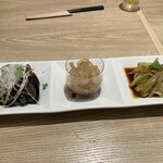 Chuukabi shokuto mizukicchin - 前菜、3種