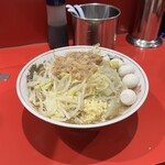 ラーメン二郎 - 小 ¥850、うずら ¥100